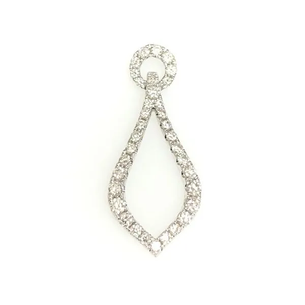 14 Karat White Gold Pear Drop Diamond Fashion Pendant Forever Young Fine Jewelers St. George, UT