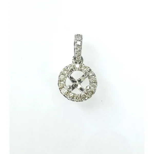 14 Karat White Gold Semi Mount Diamond Pendant Forever Young Fine Jewelers St. George, UT