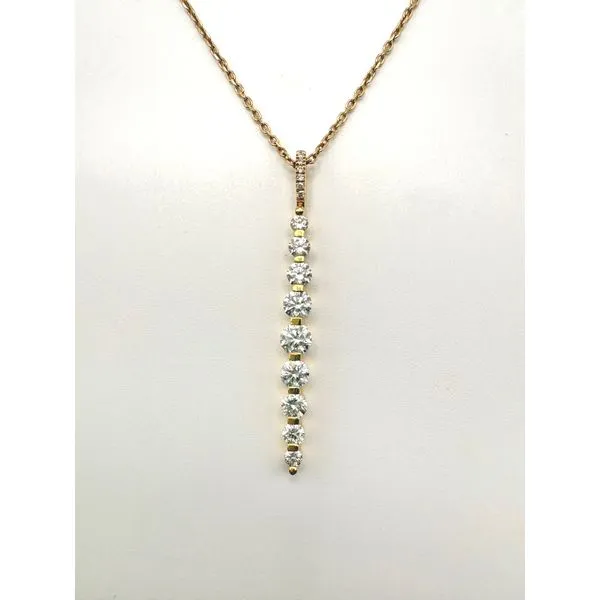 18 Karat Yellow Gold Diamond Bar Necklace Forever Young Fine Jewelers St. George, UT