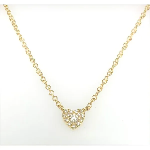 14 Karat Yellow Gold Diamond Pave Heart Fashion Pendant Forever Young Fine Jewelers St. George, UT