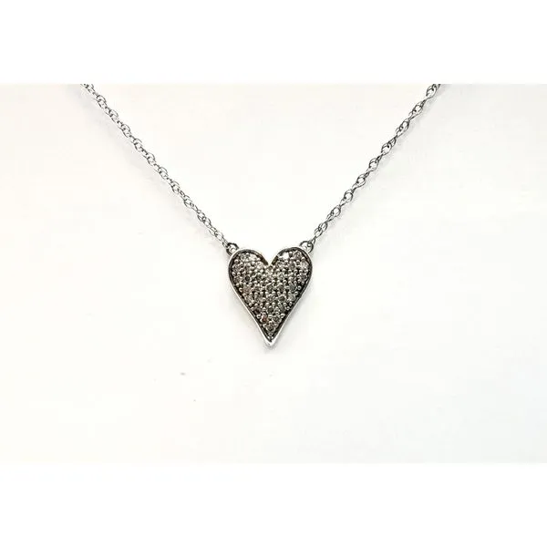 14 Karat White Gold Diamond Heart Pendant Forever Young Fine Jewelers St. George, UT