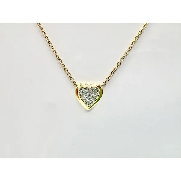 14 Karat Yellow Gold Diamond Heart Pendant Forever Young Fine Jewelers St. George, UT