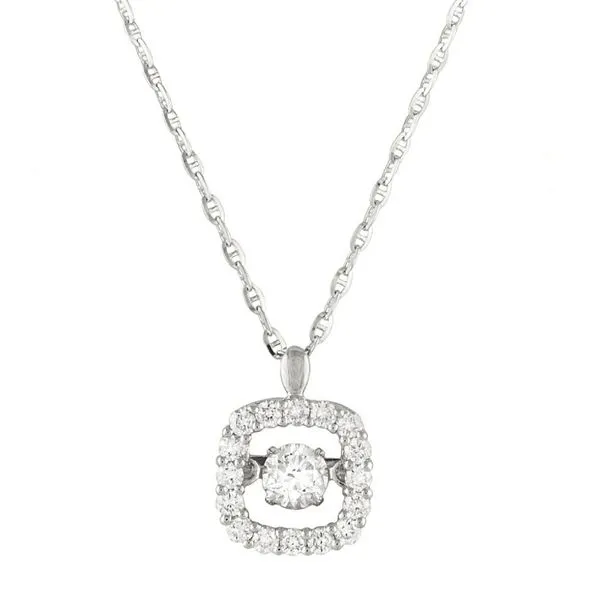 14 Karat White Gold Dancing Diamond Necklace Forever Young Fine Jewelers St. George, UT