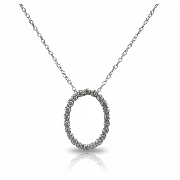 14 Karat White Gold Diamond Fashion Pendant Plus Chain Forever Young Fine Jewelers St. George, UT
