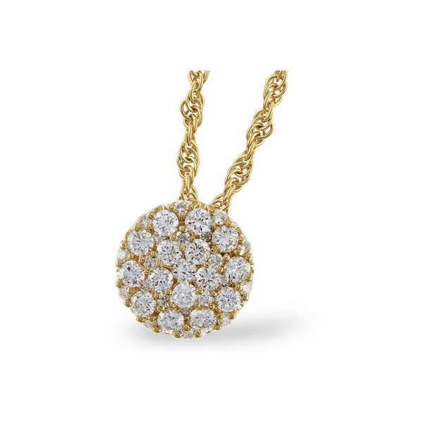 14 Karat Yellow Gold Cluster Diamond Pendant Forever Young Fine Jewelers St. George, UT