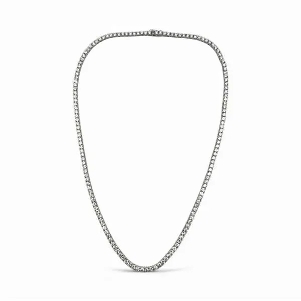 14 Karat White Gold Lab Grown Diamond Tennis Necklace Image 2 Forever Young Fine Jewelers St. George, UT