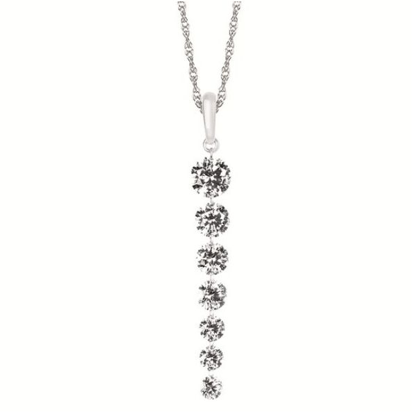 14 Karat White Gold Lab Grown Diamond Fashion Necklace Forever Young Fine Jewelers St. George, UT
