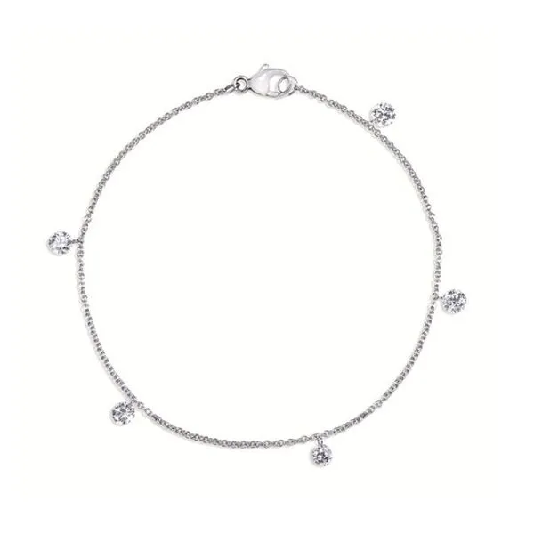 14 Karat White Gold Dangle Diamond Bracelet Forever Young Fine Jewelers St. George, UT