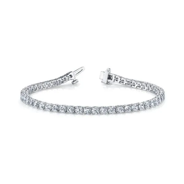14 Karat White Gold Lab Grown Diamond Tennis Bracelet Forever Young Fine Jewelers St. George, UT