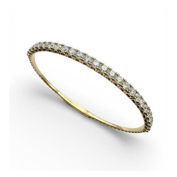 14 Karat Yellow Gold Flexible Lab Grown Diamond Bangle Bracelet Forever Young Fine Jewelers St. George, UT