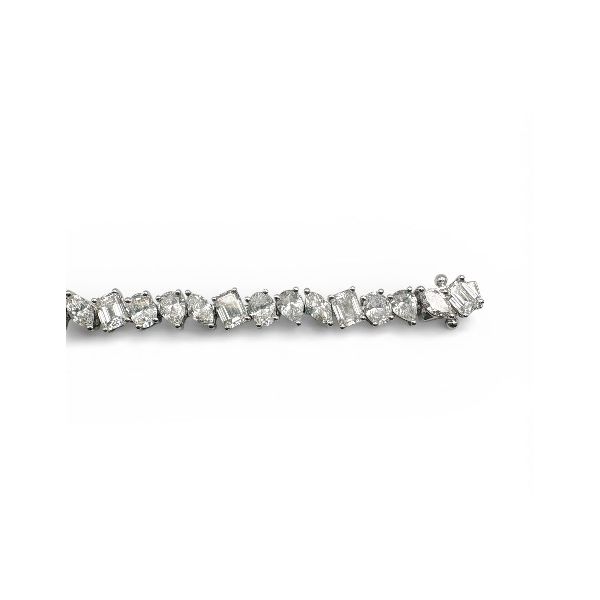 14 Karat White Gold Multiple Shaped Lab Grown Diamond Bracelet Image 2 Forever Young Fine Jewelers St. George, UT
