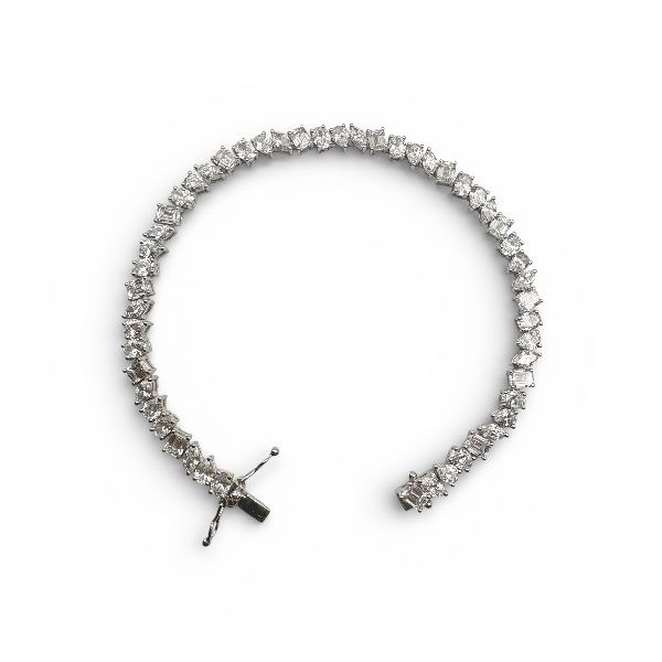 14 Karat White Gold Multiple Shaped Lab Grown Diamond Bracelet Forever Young Fine Jewelers St. George, UT