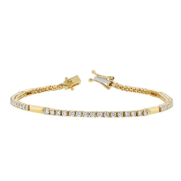 14 Karat Yellow Gold Diamond Tennis Bracelet Image 2 Forever Young Fine Jewelers St. George, UT