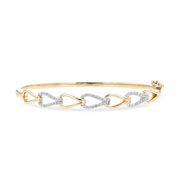 14 Karat Yellow And White Gold Diamond Bangle Bracelet Forever Young Fine Jewelers St. George, UT