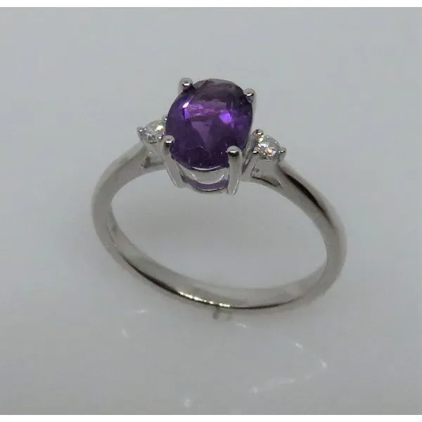 14 Karat White Gold Gemstone and Diamond Ring Forever Young Fine Jewelers St. George, UT