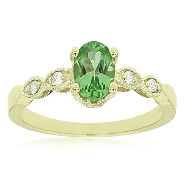 14 Karat Yellow Gold Peridot and Diamond Fashion Ring Forever Young Fine Jewelers St. George, UT