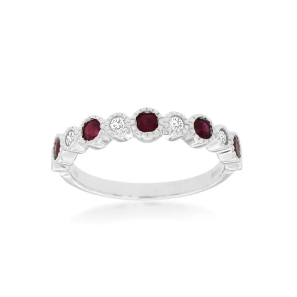 14 Karat White Gold Ruby and Diamon Fashion Ring Forever Young Fine Jewelers St. George, UT