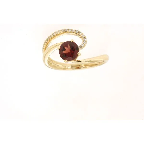 14 Karat Yellow Gold Garnet and Diamond Fashion Ring Forever Young Fine Jewelers St. George, UT