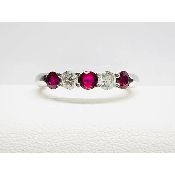 18 Karat White Gold Ruby and Diamond Fashion Ring Forever Young Fine Jewelers St. George, UT