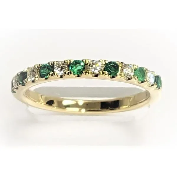 14 Karat Yellow Gold Emerald and Diamond Fashion Ring Forever Young Fine Jewelers St. George, UT