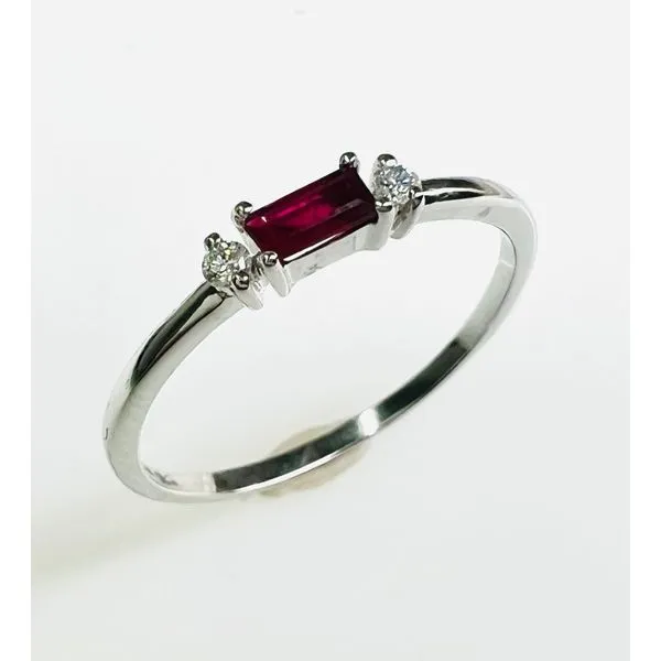 14 Karat White Gold Ruby and Diamond Fashion Ring Forever Young Fine Jewelers St. George, UT