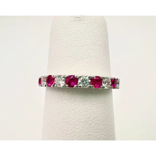 18 Karat White Gold Diamond And Pink Sapphire Fashion Ring Forever Young Fine Jewelers St. George, UT