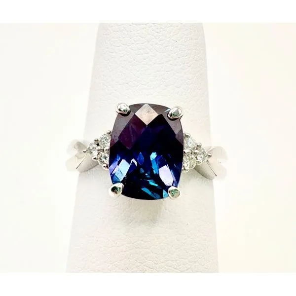 14 Karat White Gold Alexandrite And Diamond Fashion Ring Forever Young Fine Jewelers St. George, UT