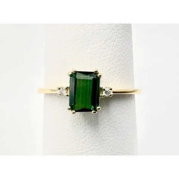 14 Karat Yellow Gold Green Tourmaline And Diamond Fashion Ring Forever Young Fine Jewelers St. George, UT