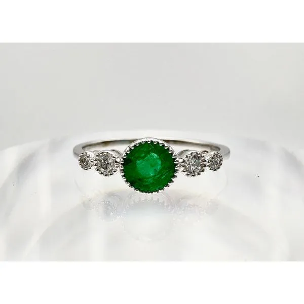 14 Karat White Gold Emerald And Diamond Fashion Ring Forever Young Fine Jewelers St. George, UT