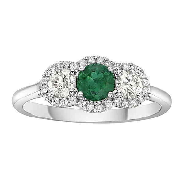 18 Karat White Gold Emerald And Diamond Fashion Ring Forever Young Fine Jewelers St. George, UT