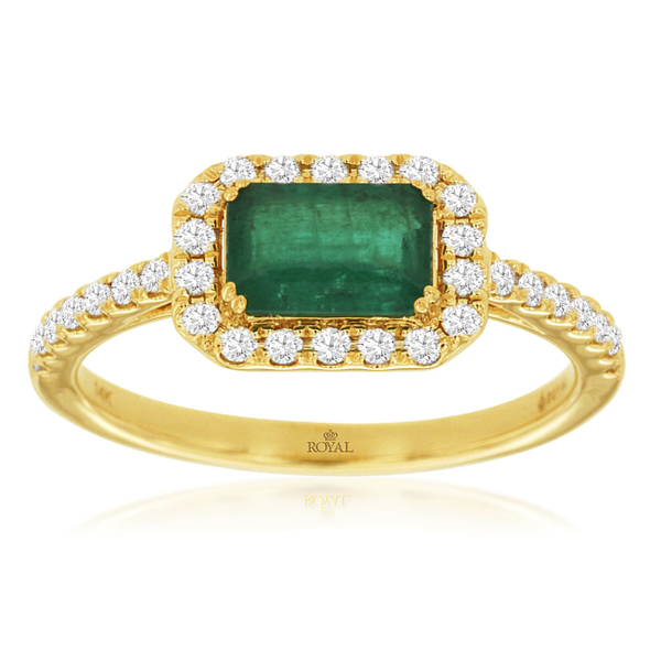 14 Karat Yellow Gold Emerald And Diamond Fashion Ring Forever Young Fine Jewelers St. George, UT