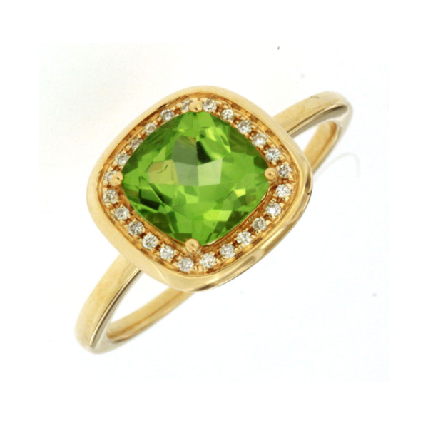14 Karat Yellow Gold Peridot And Diamond Fashion Ring Forever Young Fine Jewelers St. George, UT