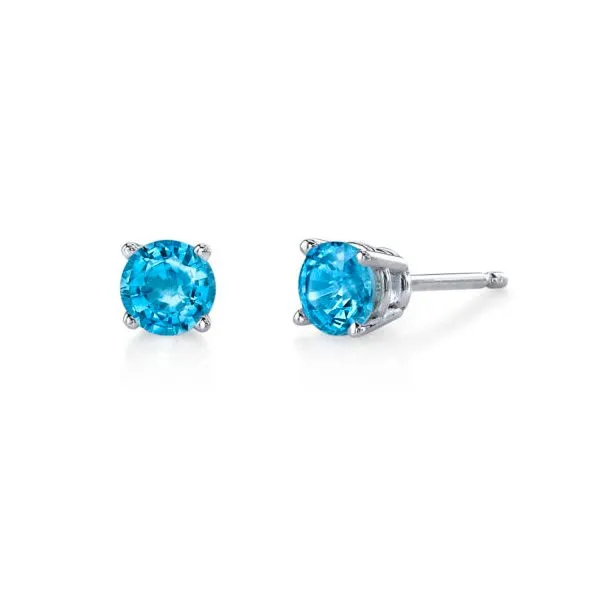 Blue Topaz and White Gold Stud Earrings Forever Young Fine Jewelers St. George, UT