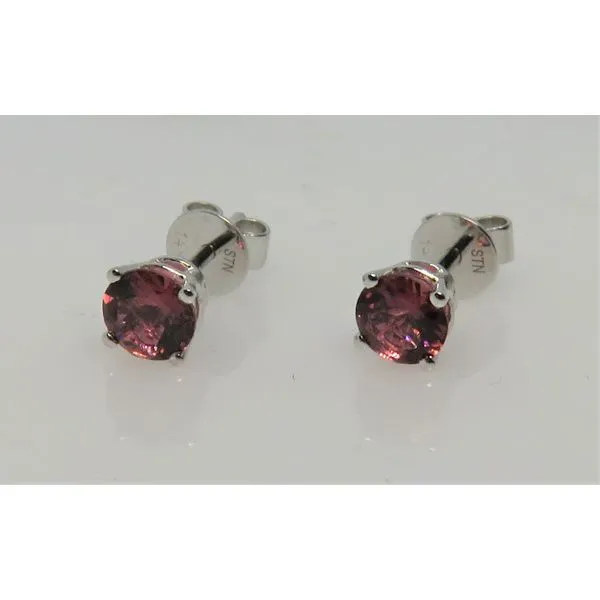 Pink Tourmaline and White Gold Stud Earrings Forever Young Fine Jewelers St. George, UT