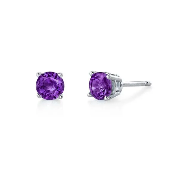 14 Karat White Gold Amethyst Gemstone Stud Earrings Forever Young Fine Jewelers St. George, UT