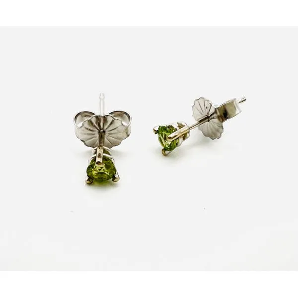 14 Karat White Gold Demantoid Garnet Stud Earrings Forever Young Fine Jewelers St. George, UT