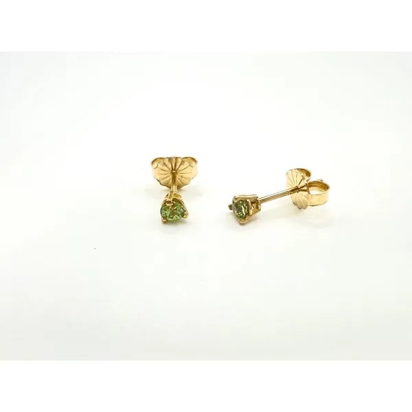 14 Karat Yellow Gold Demantoid Garnet Stud Earrings Forever Young Fine Jewelers St. George, UT