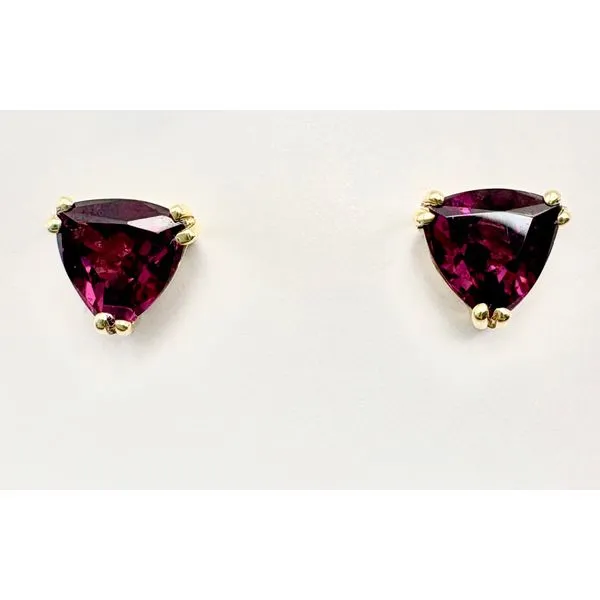 14 Karat Yellow Gold Grape Garnet Gemstone Earrings Forever Young Fine Jewelers St. George, UT