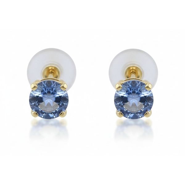 14 Karat Yellow Gold Tanzanite Stud Earrings Forever Young Fine Jewelers St. George, UT