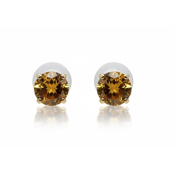 14 Karat Yellow Gold Citrine Stud Earrings Forever Young Fine Jewelers St. George, UT
