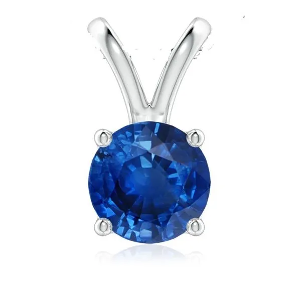14 Karat White Gold Gemstone Solitaire Pendant Forever Young Fine Jewelers St. George, UT
