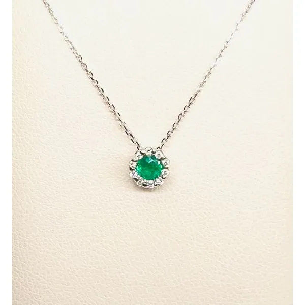14 Karat White Gold Gemstone and Diamond Fashion Pendant Forever Young Fine Jewelers St. George, UT