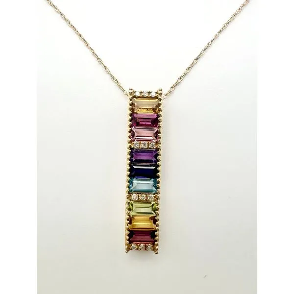 14 Karat Yellow Gold Diamond And Gemstone Pendant Forever Young Fine Jewelers St. George, UT
