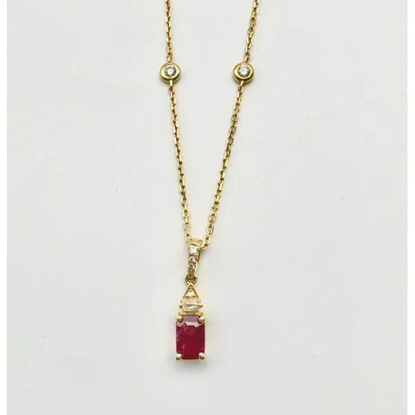 14 Karat Yellow Gold Ruby And Diamond Pendant Forever Young Fine Jewelers St. George, UT