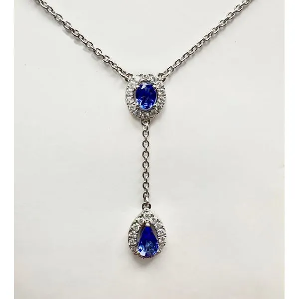 14 Karat White Gold Tanzanite And Diamond Pendant Forever Young Fine Jewelers St. George, UT