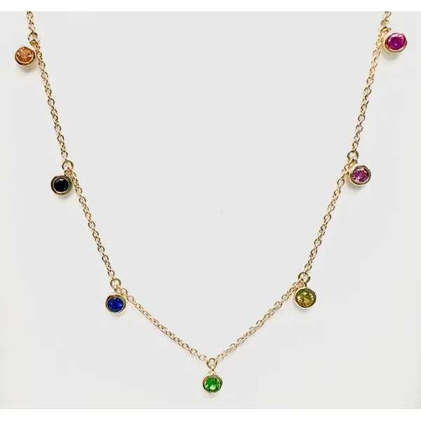 14 Karat Yellow Gold Rainbow Sapphire Necklace Forever Young Fine Jewelers St. George, UT
