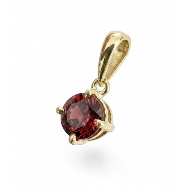 14 Karat Yellow Gold Garnet Gemstone Pendant Image 2 Forever Young Fine Jewelers St. George, UT