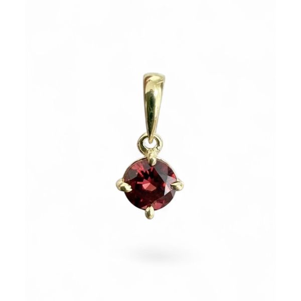 14 Karat Yellow Gold Garnet Gemstone Pendant Forever Young Fine Jewelers St. George, UT