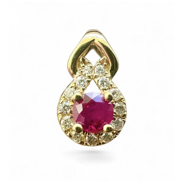 14 Karat Yellow Gold Ruby And Diamond Pendant Forever Young Fine Jewelers St. George, UT