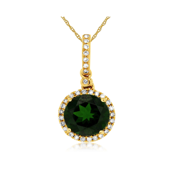 14 Karat Yellow Gold Russalite And Diamond Pendant Forever Young Fine Jewelers St. George, UT